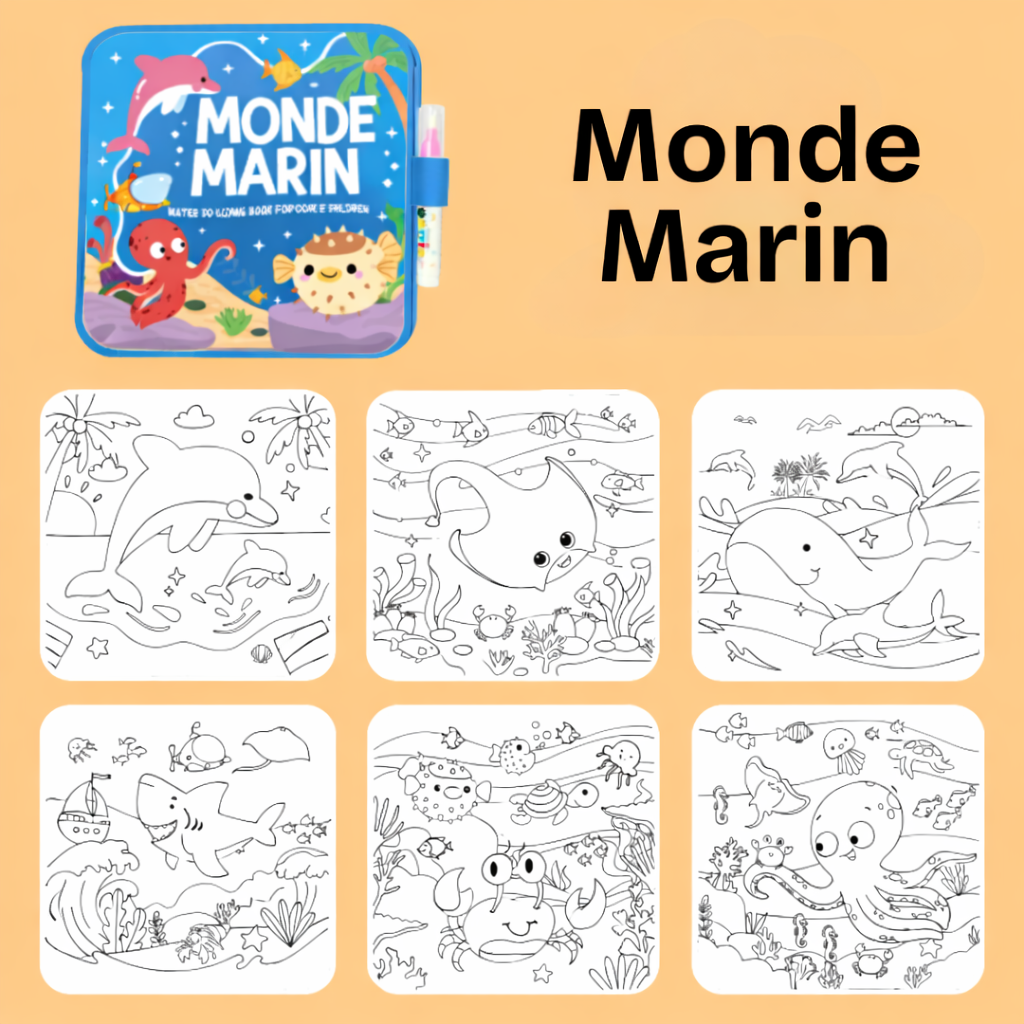 Livre de coloriage à l'eau réutilisable Zylo