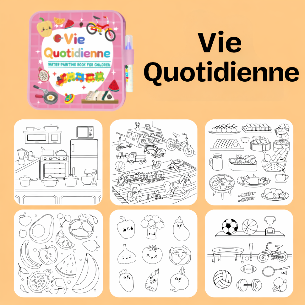 Livre de coloriage à l'eau réutilisable Zylo